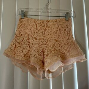 J.O.A. Blush Lace Detail Shorts